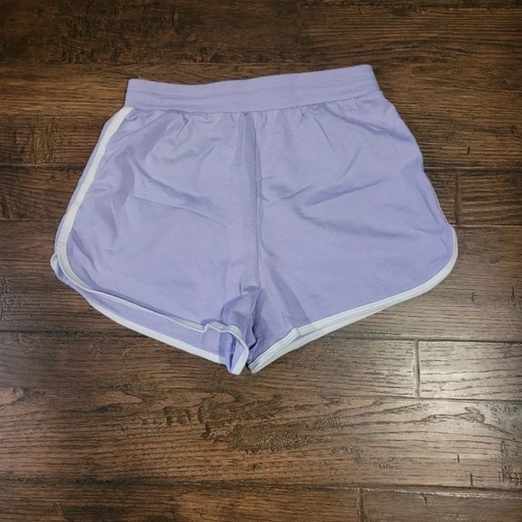 No Boundaries Pants - No Boundaries Lavender Running Shorts with White Trim